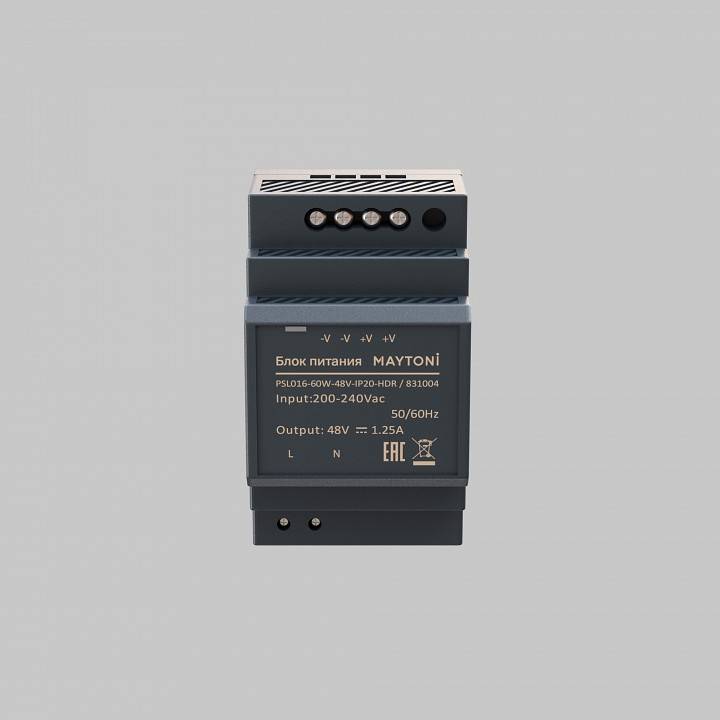 Блок питания Maytoni 48В 60 Вт IP20 на DIN-рейку 831004