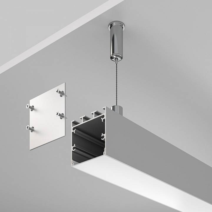 Профиль алюминиевый накладной Maytoni 2 м серебристый ALM-3535B-S-2M