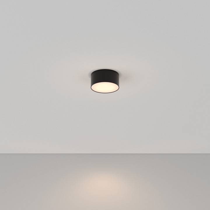 Потолочный светильник Maytoni Zon LED 12 Вт 3000 К черный C032CL-L12B3K