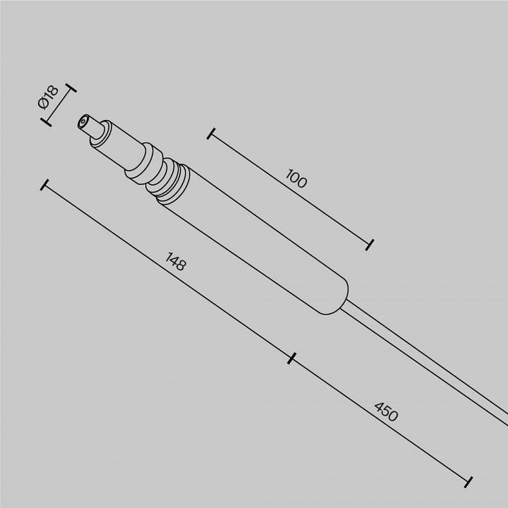 Токопровод Maytoni Accessories for system Axity CA002PI-BS