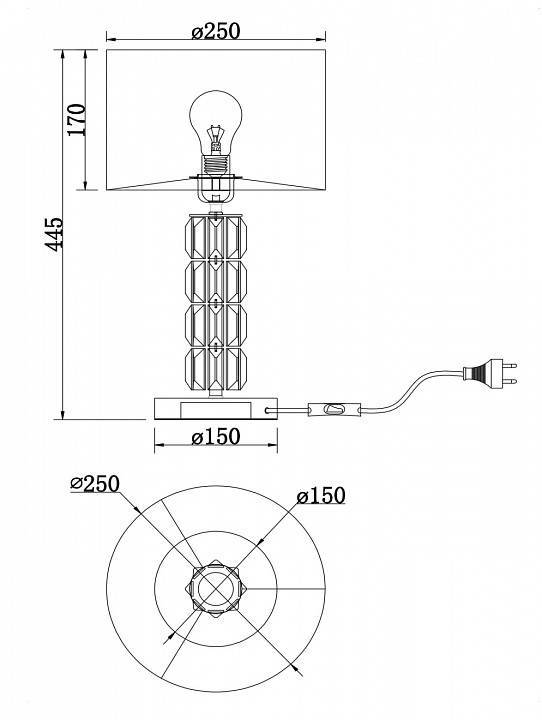Настольная лампа декоративная Maytoni Talento DIA008TL-01CH
