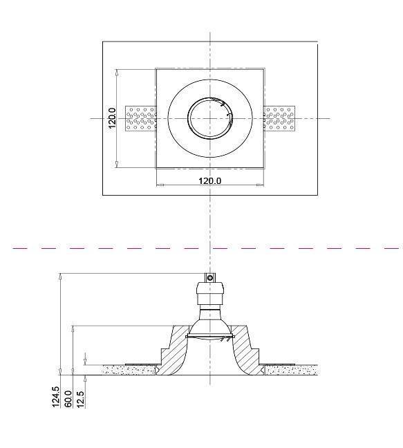 Встраиваемый светильник Maytoni Gyps Modern DL001-1-01-W