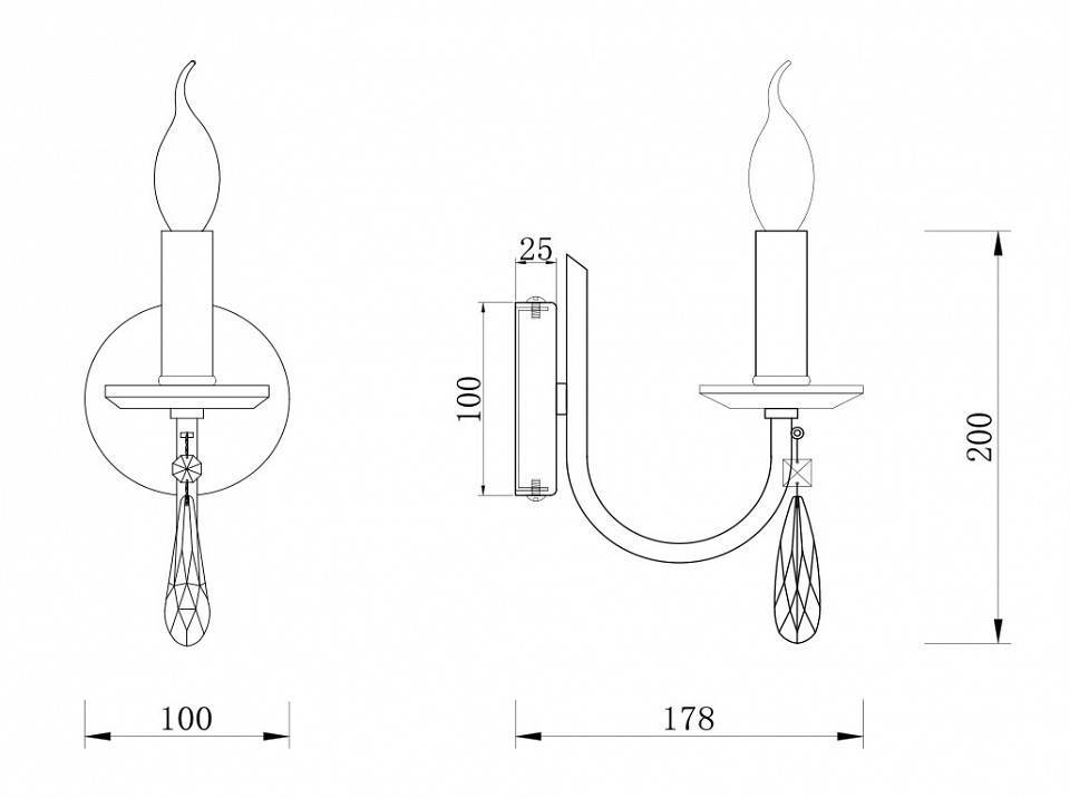 Бра Freya Forte FR1006WL-01G