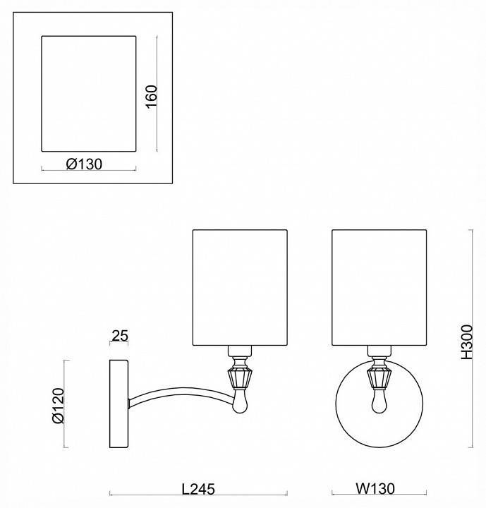 Бра Freya Riverside FR1007WL-01BS