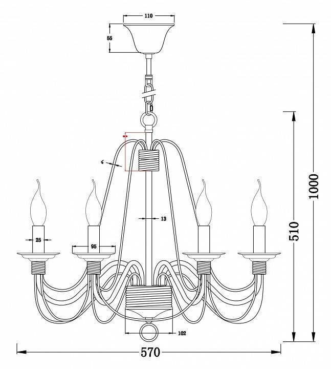 Подвесная люстра Freya Velia FR2046-PL-06-WG