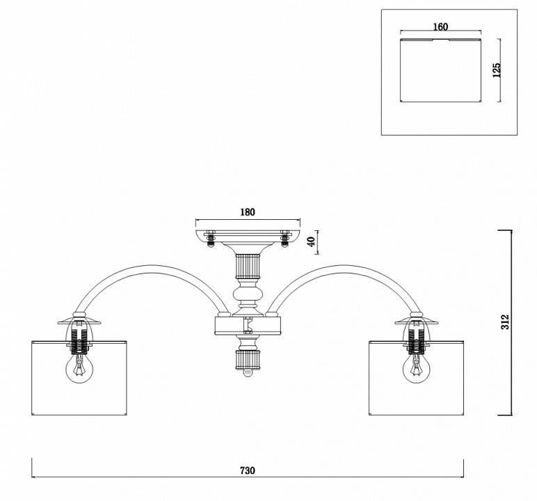 Люстра на штанге Freya Ksenia 6 ламп FR2539CL-06BS