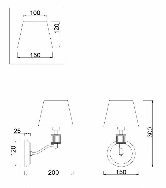 Бра Freya Clarissa FR5020WL-01CH