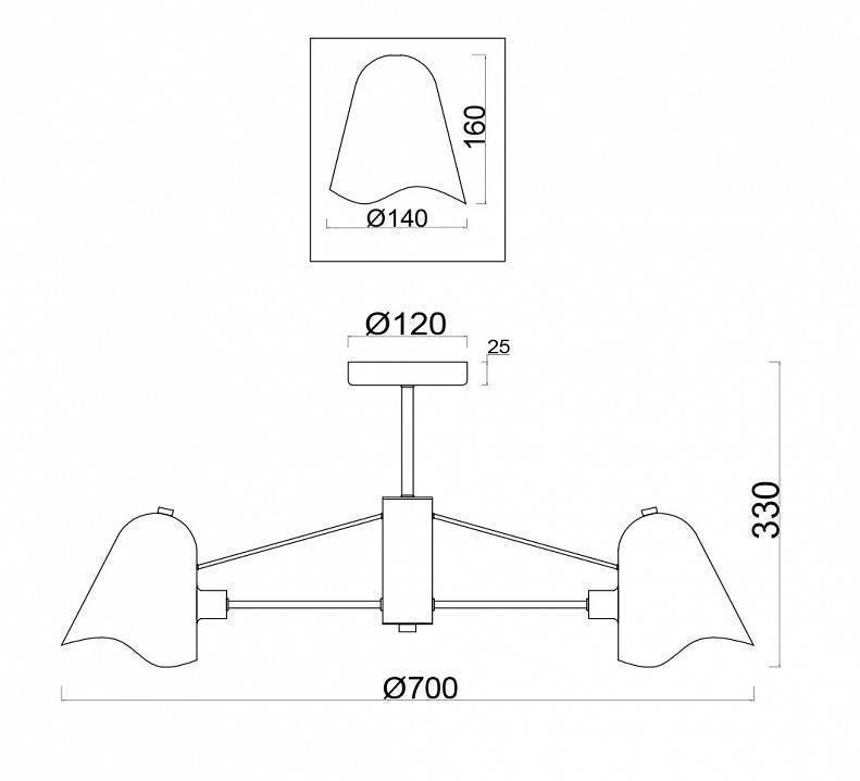 Люстра на штанге Freya Manon FR5037PL-05S