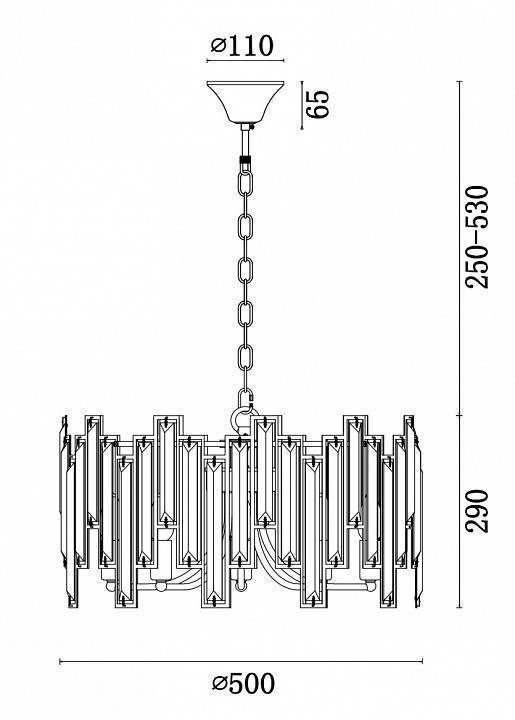 Подвесной светильник Freya Megan 5 ламп FR5085PL-05CH