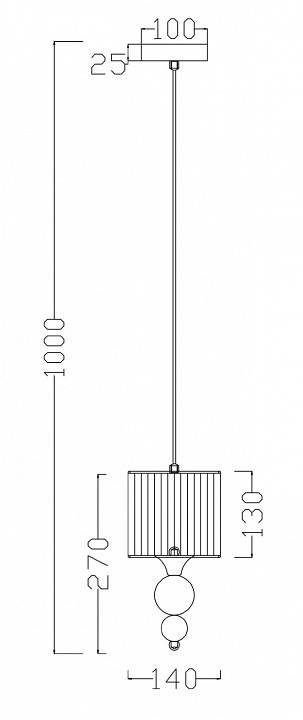 Подвесной светильник Freya Lauren 1 лампа FR5093PL-01CH