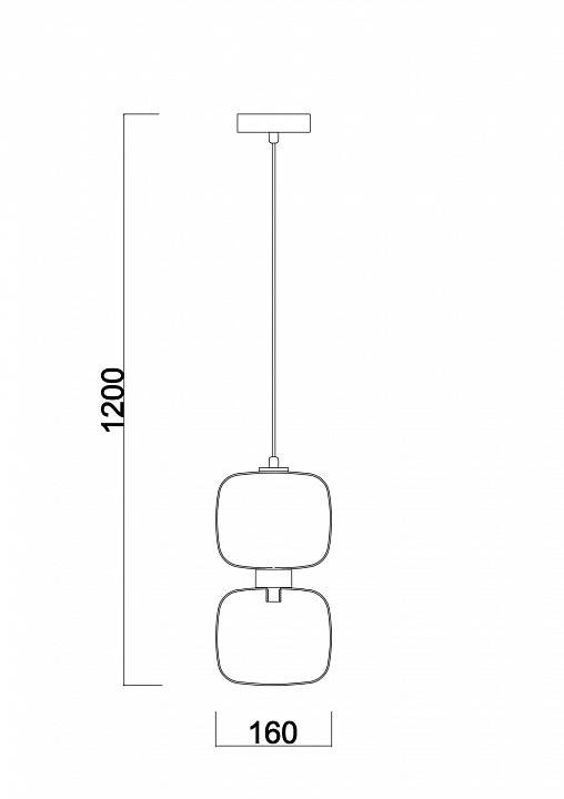 Подвесной светильник Freya Lumen 1 лампа FR5215PL-01CH