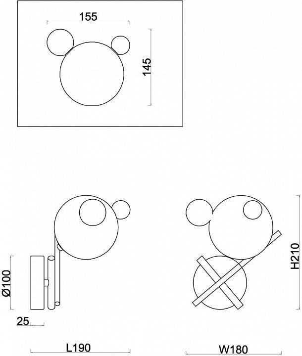 Бра Freya Flaty FR5374WL-01BS