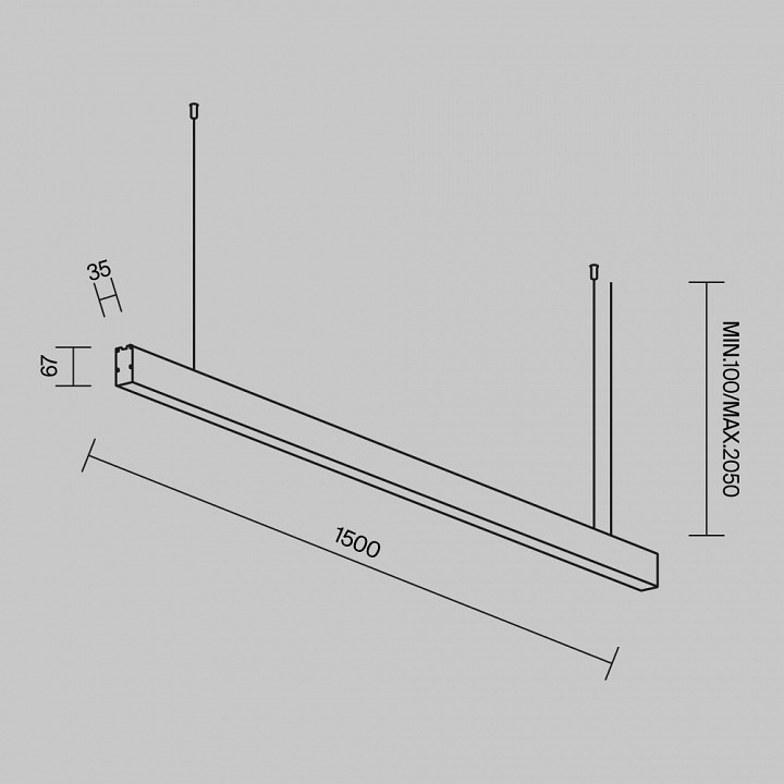 Подвесной светильник Maytoni Technical  LL312037