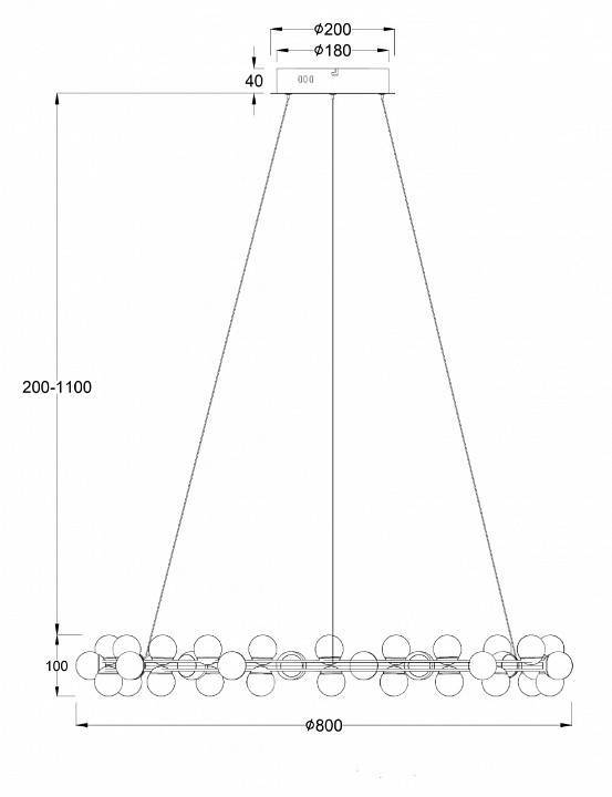 Подвесная люстра Maytoni Tessara MOD081PL-L60G3K