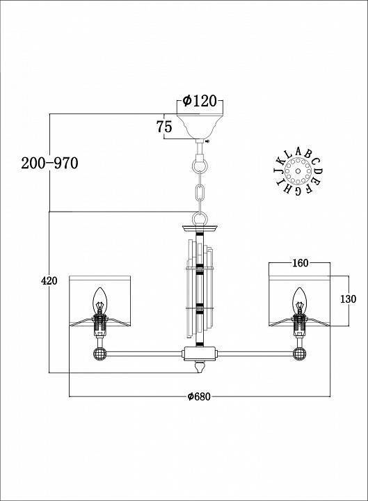 Подвесная люстра Maytoni Alloro MOD088PL-06BS