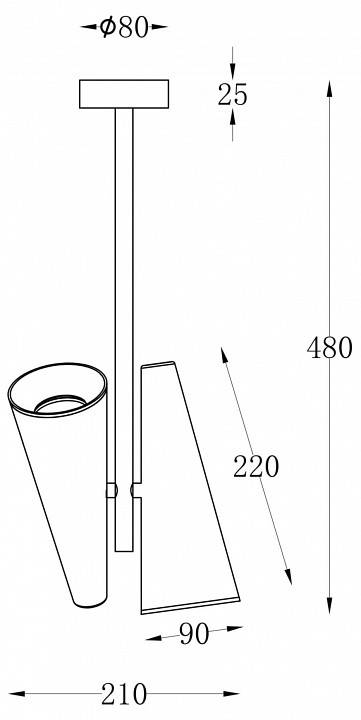 Потолочный светильник Maytoni Giro MOD095CL-02BS