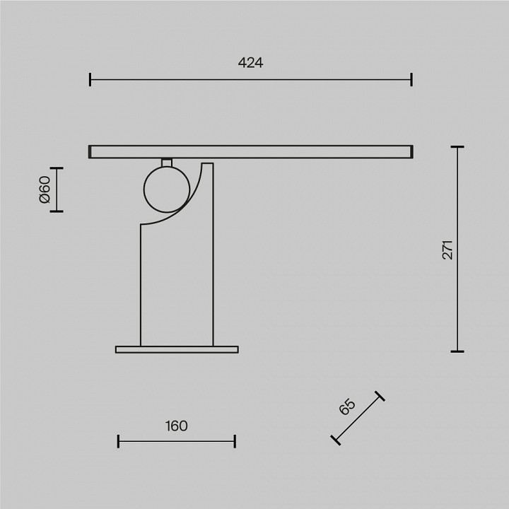 Настольная лампа декоративная Maytoni Monumento MOD467TL-L9B3K