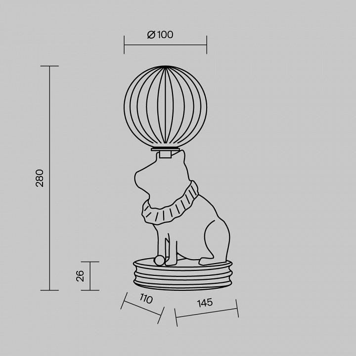 Зверь световой Maytoni Senor Capybara MOD477TL-L5W3K