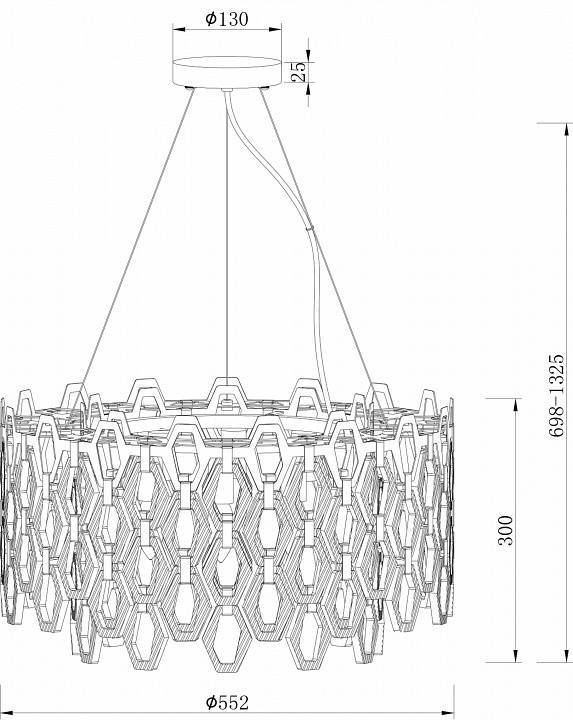 Подвесной светильник Maytoni Tissage 9xE14 MOD490PL-09G