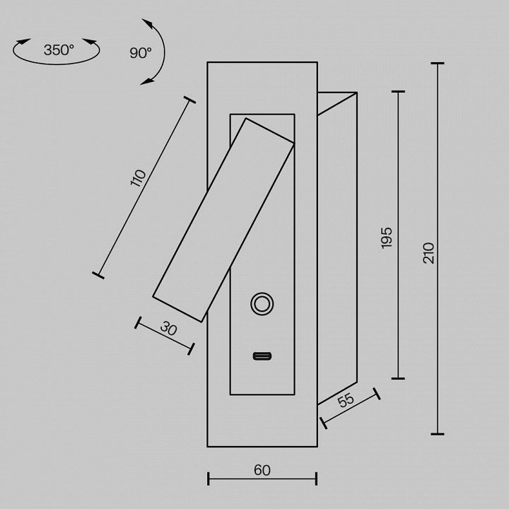 Бра Maytoni Axiom MOD495WL-L3B3K1
