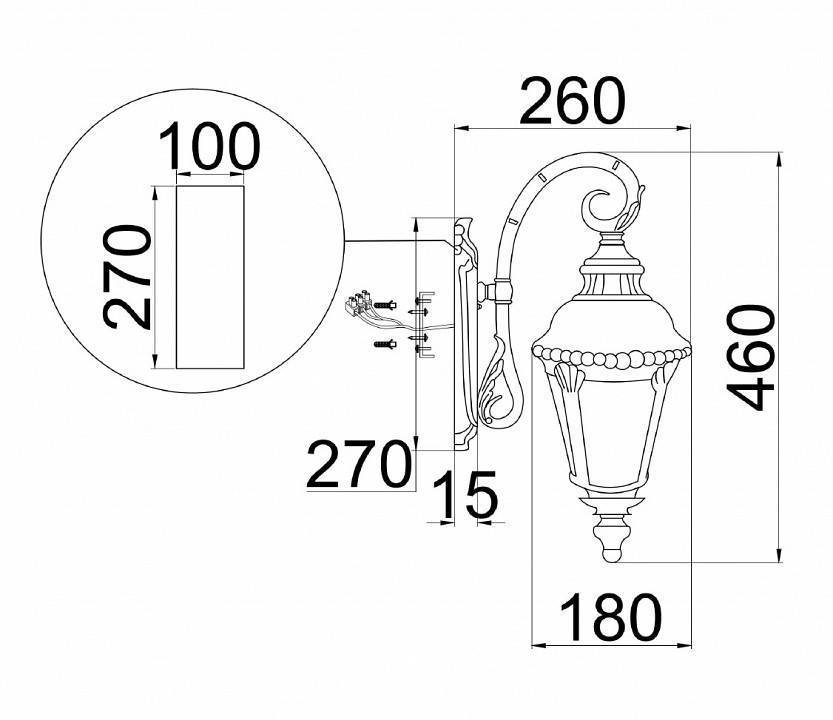 Настенный светильник Maytoni Goiri O029WL-01BZ
