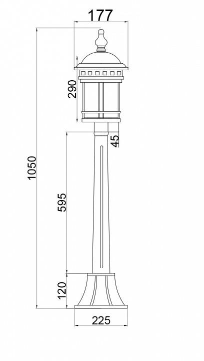 Уличный светильник Maytoni Salamanca O031FL-01BR