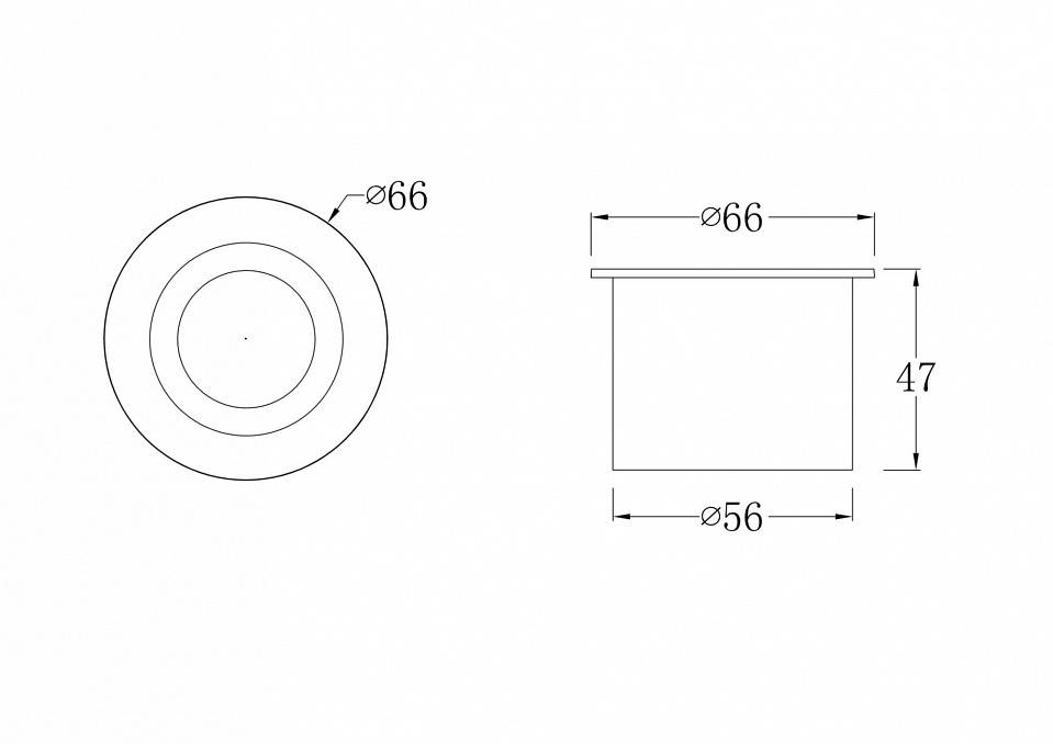 Светильник встраиваемый в грунт Maytoni Limo O037-L3W3K