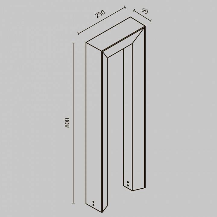 Уличный светодиодный светильник Maytoni Frama O469FL-L12GF3K