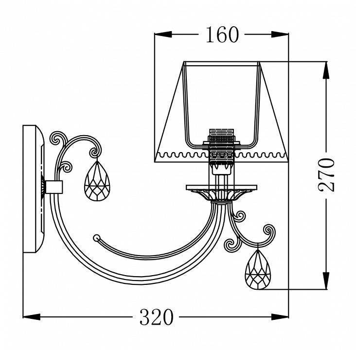 Бра Maytoni Soffia 1xE14 RC093-WL-01-R
