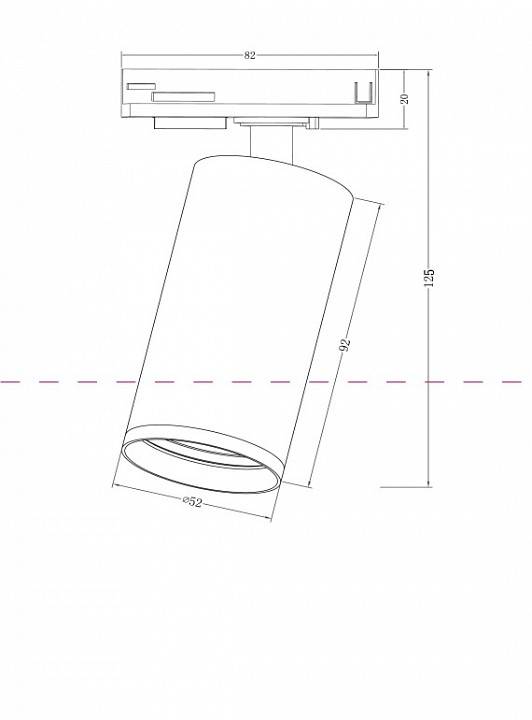 Светильник на штанге Maytoni Focus S TR020-1-GU10-B