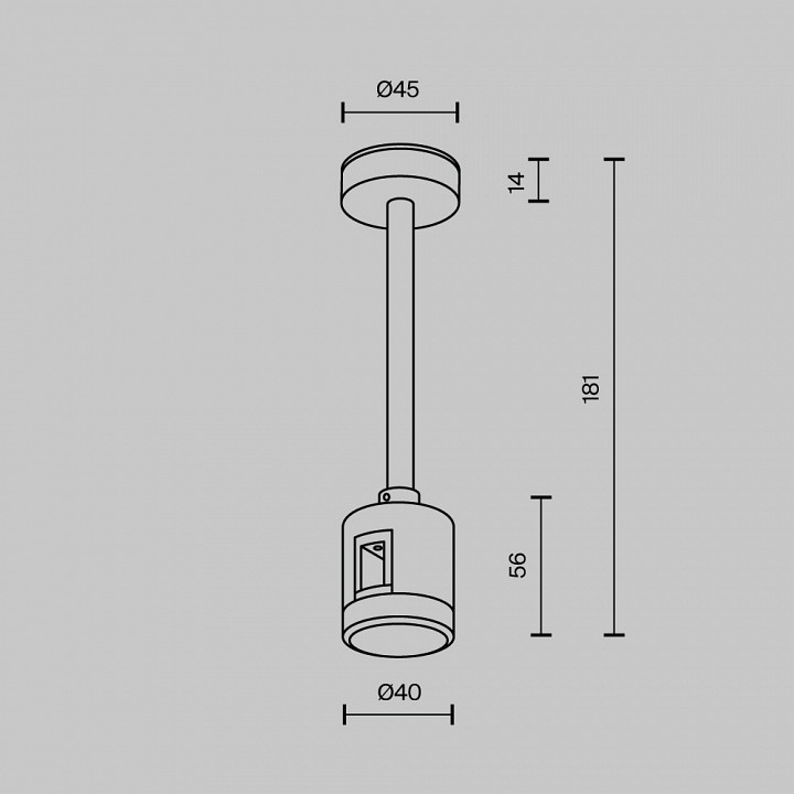 Основание на штанге Maytoni Accessories for tracks Flarity TRA156C-IPCL1-PT