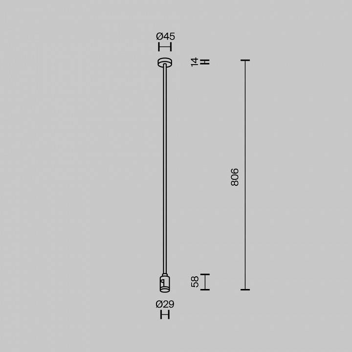 Основание на штанге Maytoni Accessories for tracks Flarity TRA159С-SL1-B