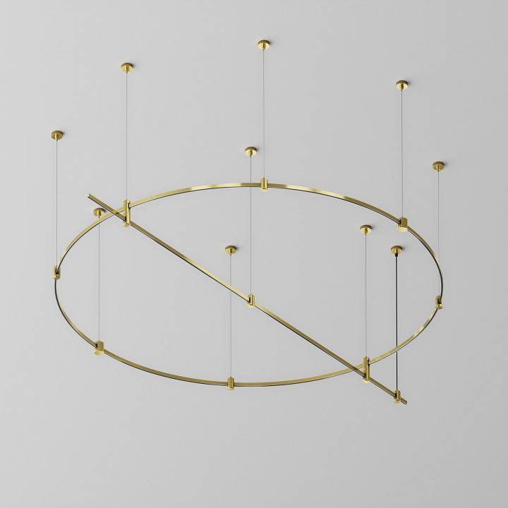 Шинопровод трековый накладной Maytoni Flarity круглый D1500 мм латунь TRX154-2SR-D1500-BS