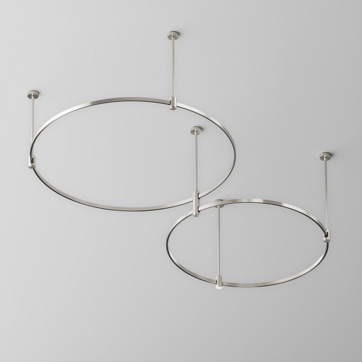 Шинопровод трековый накладной Maytoni Flarity круглый D800 мм латунь TRX154-R-D800-PT