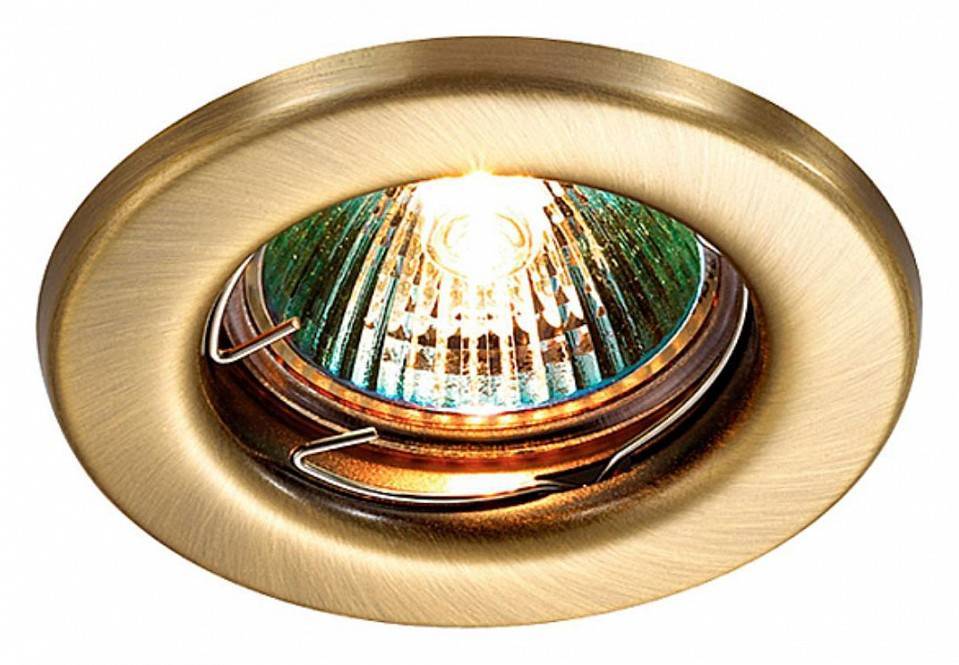 Встраиваемый светильник Novotech Classic GU5.3 белый/серебро 369700