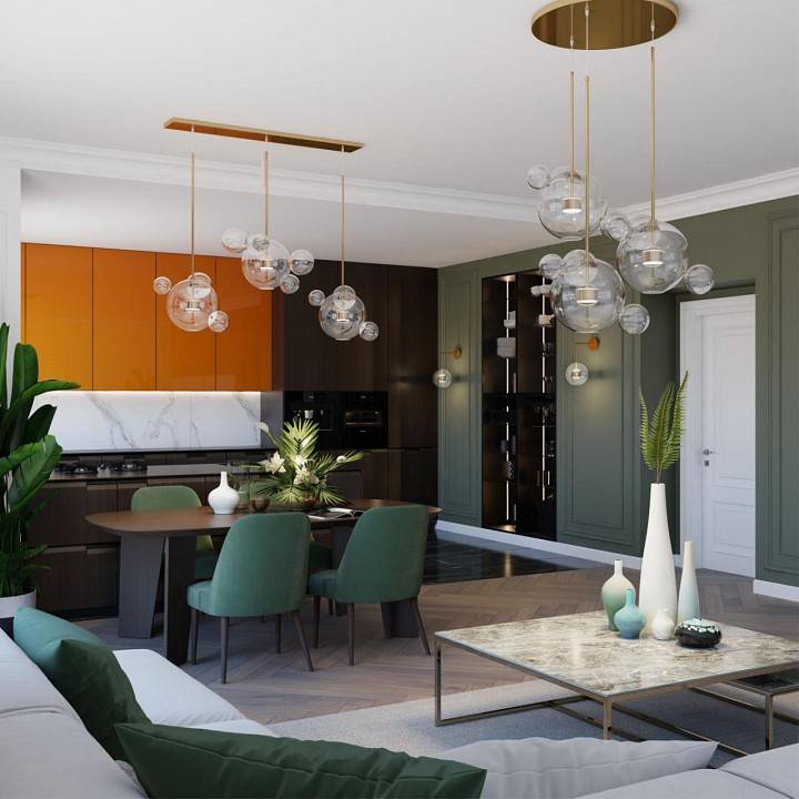 Подвесной светодиодный светильник Odeon Light Bubbles 4640/36LA