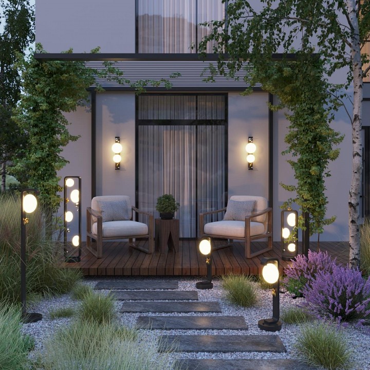 Наземный высокий светильник Odeon Light NATURE 5434/4FB