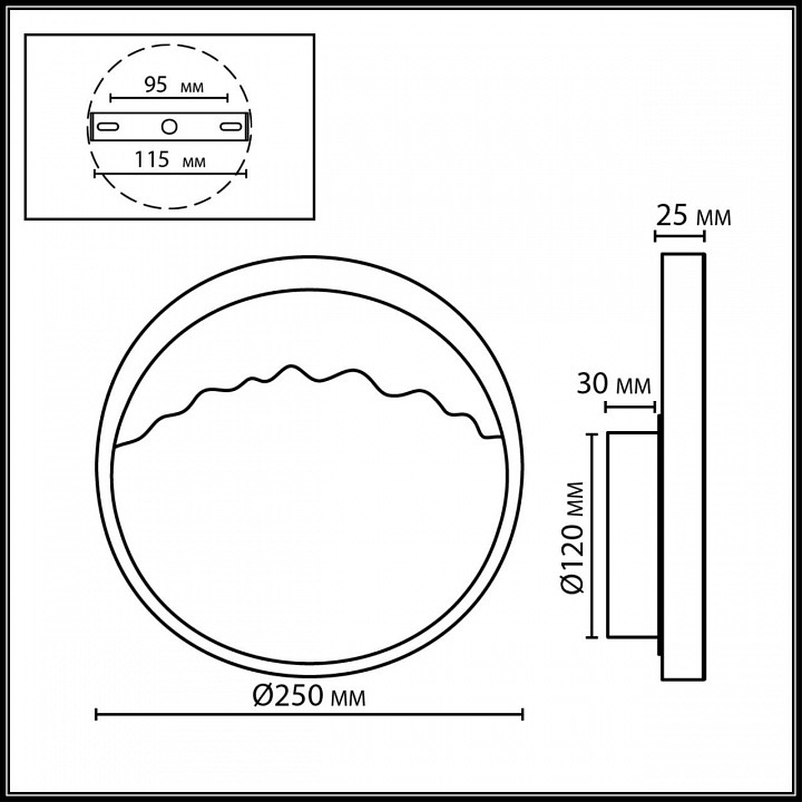 Накладной светильник Odeon Light VALLEY 7068/9WL