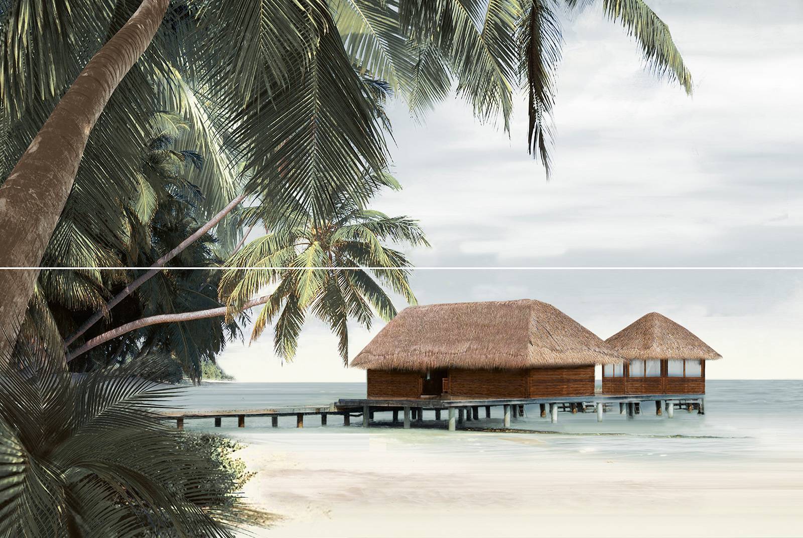 Панно из 2 плиток Alma Ceramica Ailand 400x600x7.5 мм PWA11ALD4