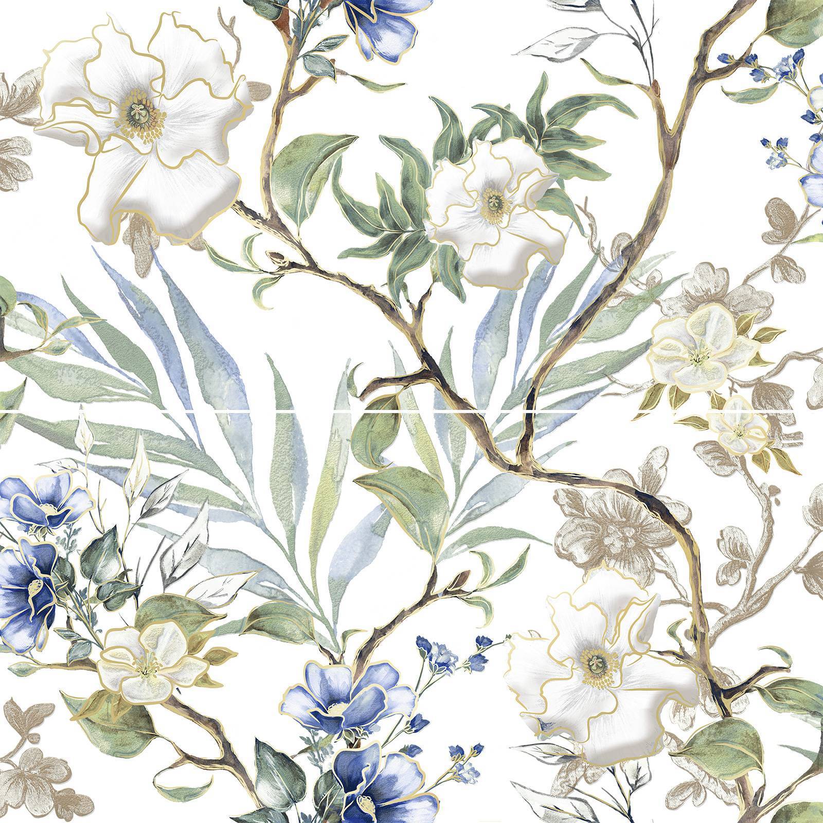 Панно из 2 плиток ALMA Ceramica Salvia 498х500х7.5 мм PWU09SVA1