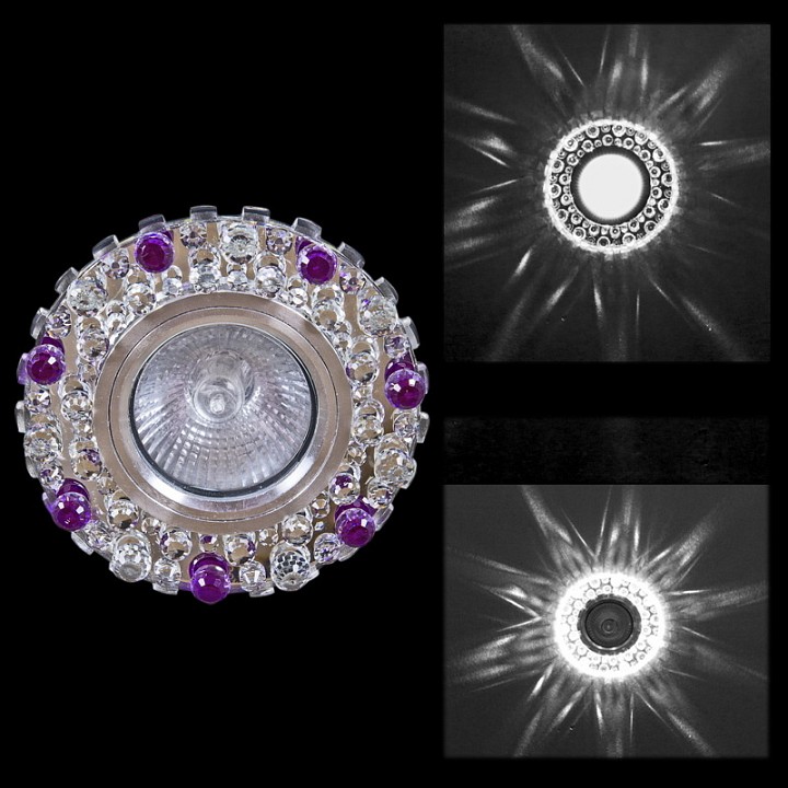 Встраиваемый светильник  00755-9.0-001CN MR16+LED3W CL+PP