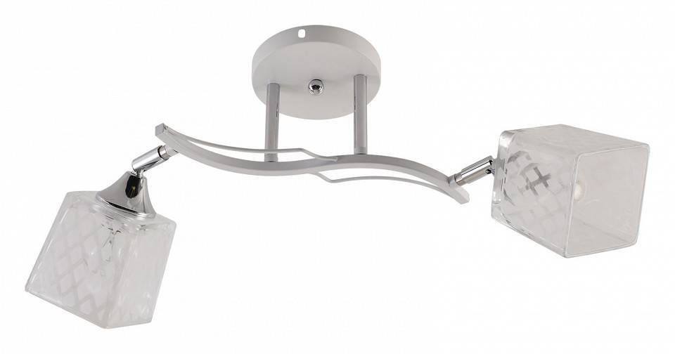 Спот De Markt 01594-0.3-02 WH+CR 2 лампы белый хром 01594-0.3-02 WH+CR