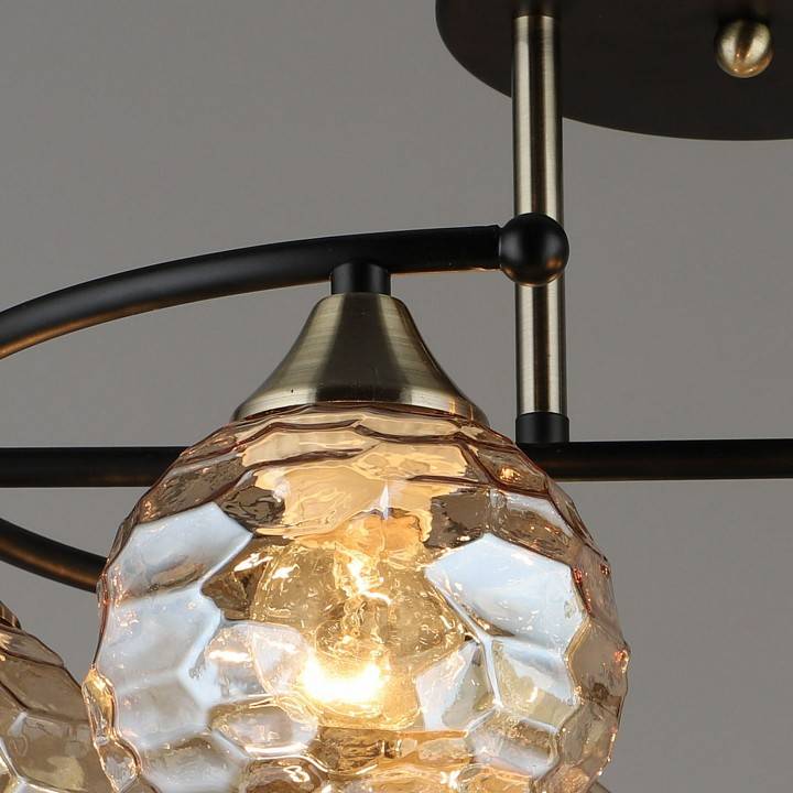 Люстра на штанге Reluce 02000-1 6 ламп 02000-0.3-06 BK+AB