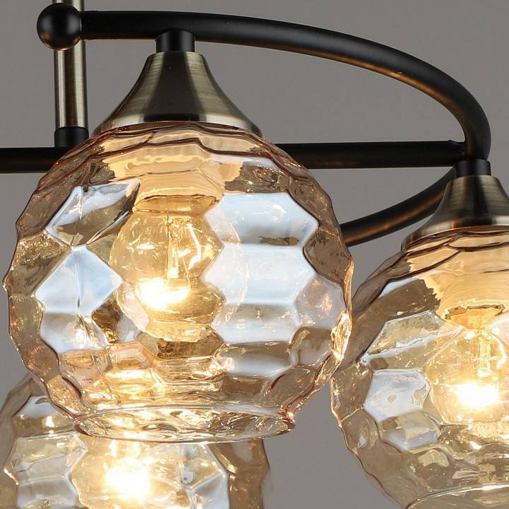 Люстра на штанге Reluce 02000-1 6 ламп 02000-0.3-06 BK+AB