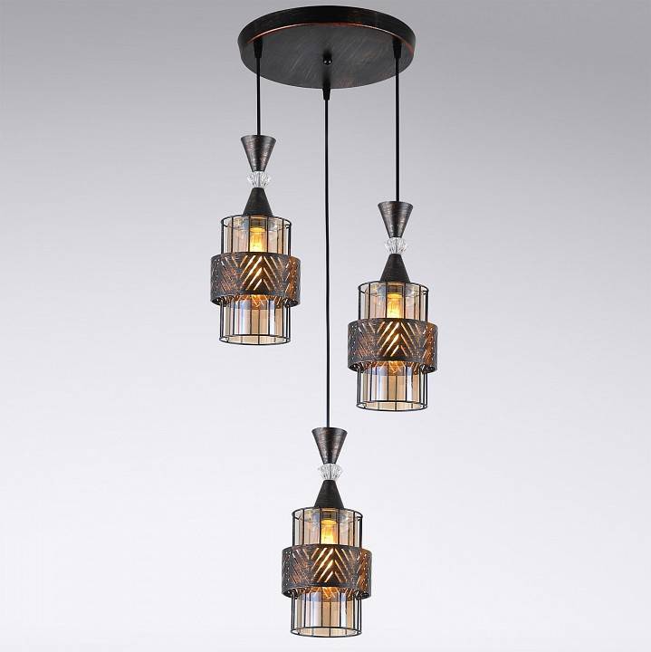 Подвесной светильник Reluce 03116 03116-0.9-03 BK+PATINA GOLD