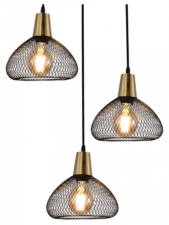 Подвесная люстра  03204-3.9-03 BK+COPPER