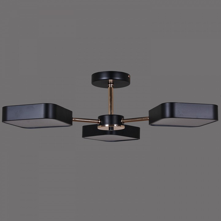 Люстра на штанге De Markt 03360-0.3-03 3 лампы черный золото 03360-0.3-03 BK+FGD