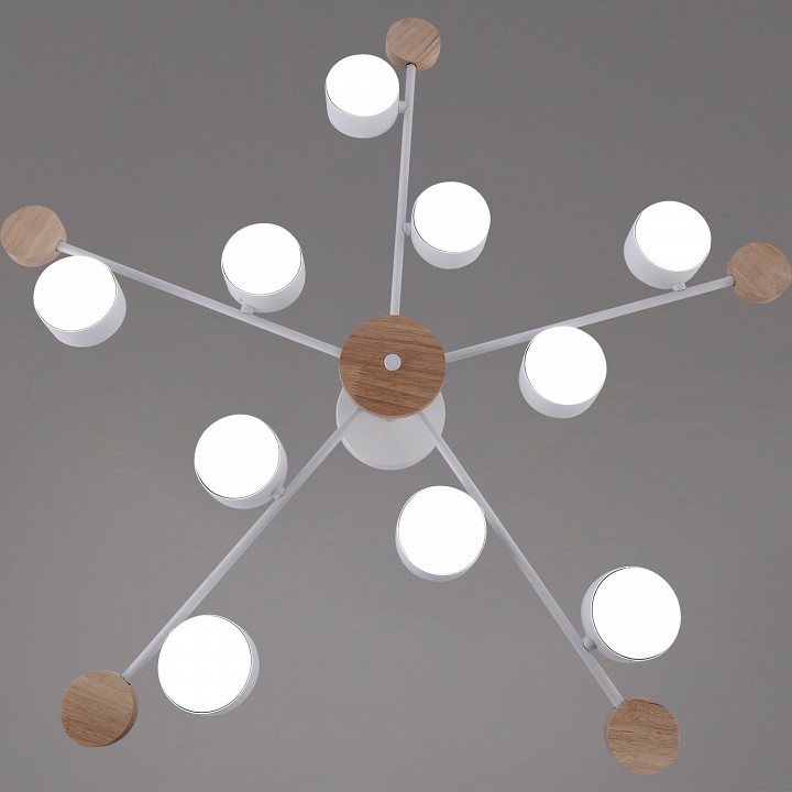 Люстра на штанге De Markt 03751-0.3-10 10xGX53 белый/дерево 03751-0.3-10 WT+WOOD GX53