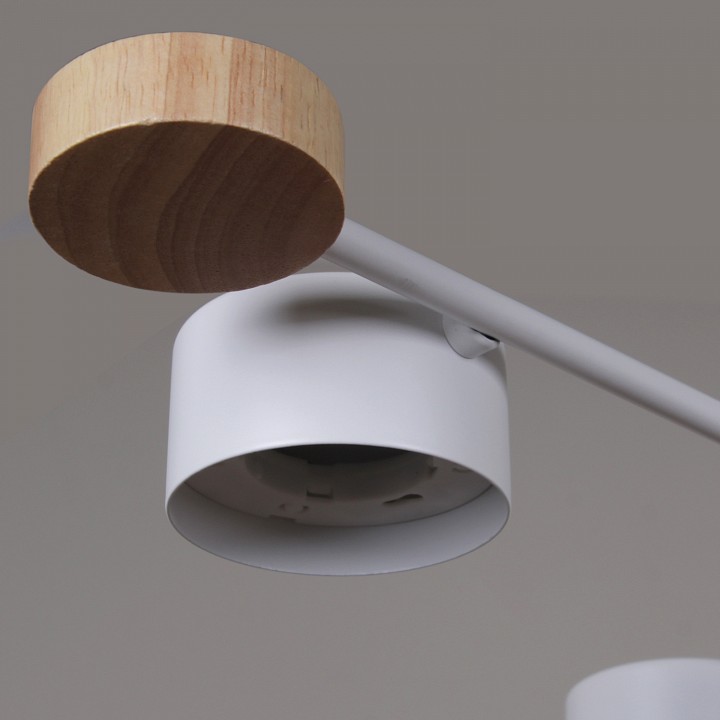 Люстра на штанге De Markt 03751-0.3-10 10xGX53 белый/дерево 03751-0.3-10 WT+WOOD GX53