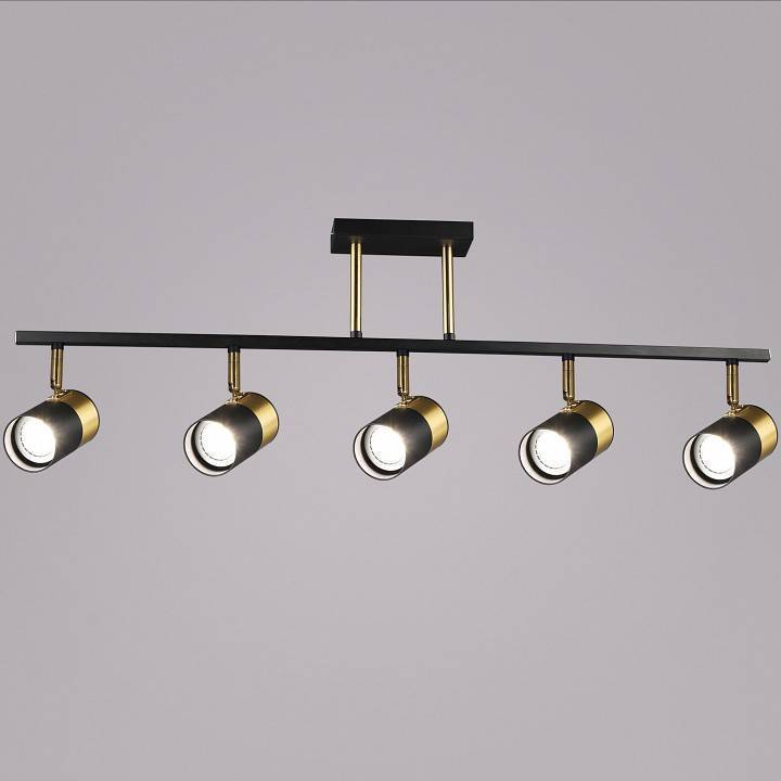 Спот De Markt Ракурс 5хGU10 черный медь 06664-0.8-05 BK+COP